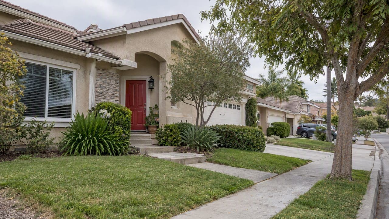 Inherited Chino Hills home with red front door